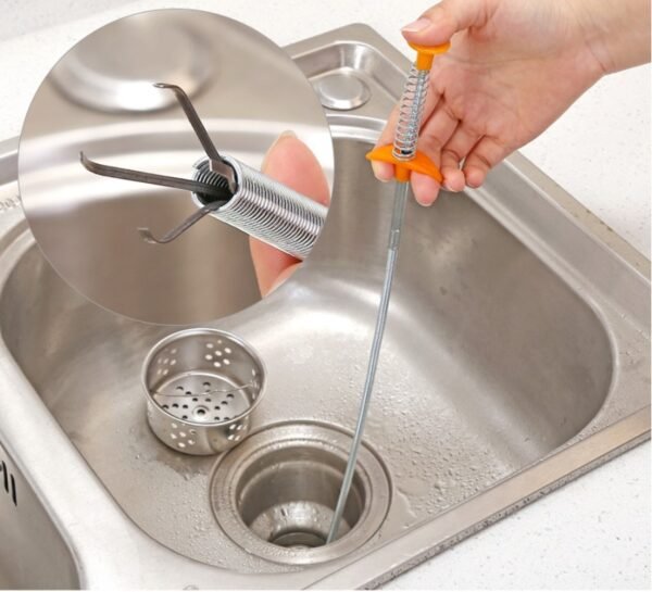 60CM Sewer Dredger Spring Pipe Dredging Tool Household Hair Cleaner Drain Clog Remover Cleaning Tools Household For Kitchen Sink Kitchen Gadgets - Image 2