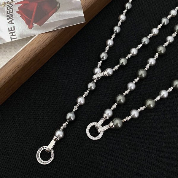 Mixed Color Pearl Sweater Chain Women's Long Necklace - Image 2