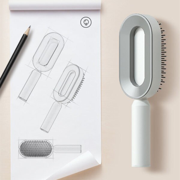 Self Cleaning Hair Brush For Women One-key Cleaning Hair Loss Airbag Massage Scalp Comb Anti-Static Hairbrush - Image 6