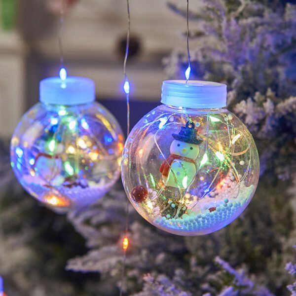 10PCS LED Christmas Curtain Lamp Fairy Snowman Wishing Ball Lamp String Christmas Window Decoration Christmas Light Room - Image 8