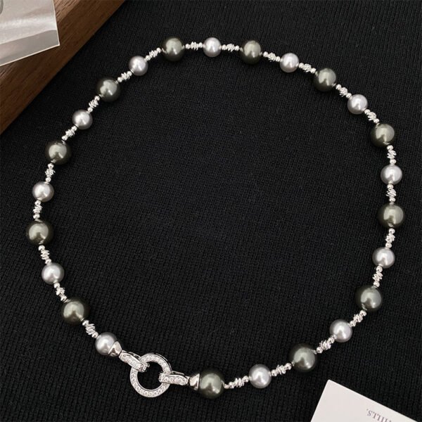 Mixed Color Pearl Sweater Chain Women's Long Necklace - Image 7