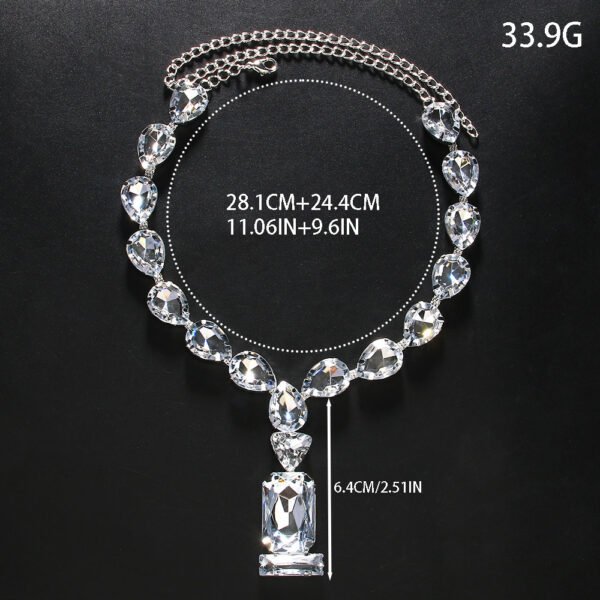 Water Drop Necklace Exaggerated Personalized Necklace Queen Accessories - Image 3