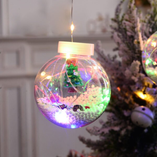 10PCS LED Christmas Curtain Lamp Fairy Snowman Wishing Ball Lamp String Christmas Window Decoration Christmas Light Room - Image 6