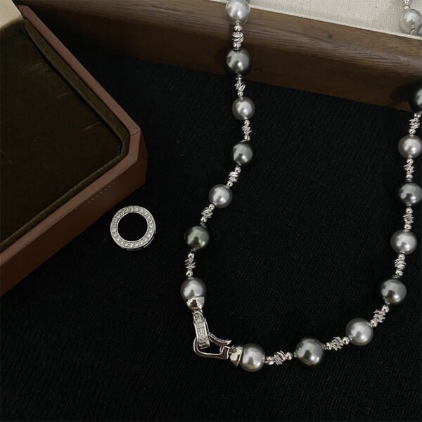 Mixed Color Pearl Sweater Chain Women's Long Necklace - Image 4