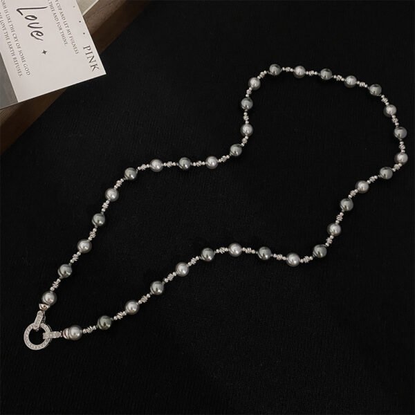 Mixed Color Pearl Sweater Chain Women's Long Necklace - Image 6